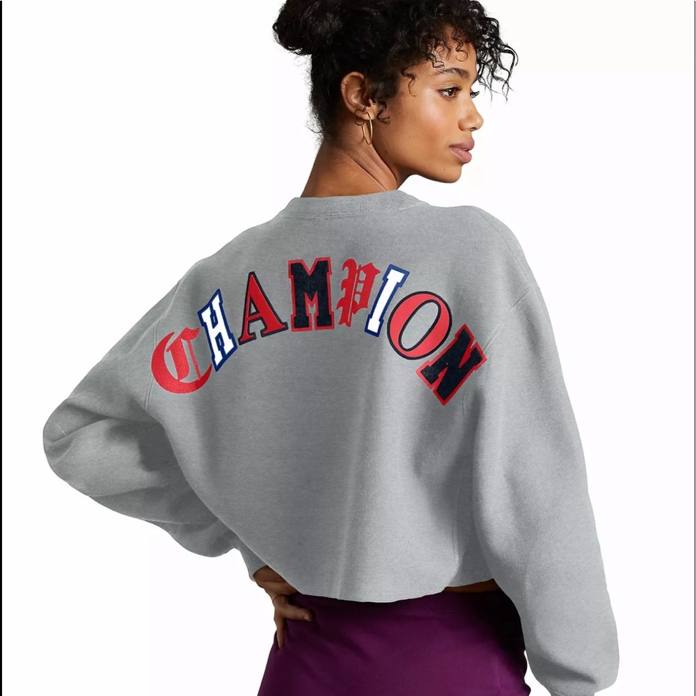 Women’s Champion Reverse Weave Crop Crew Sweater